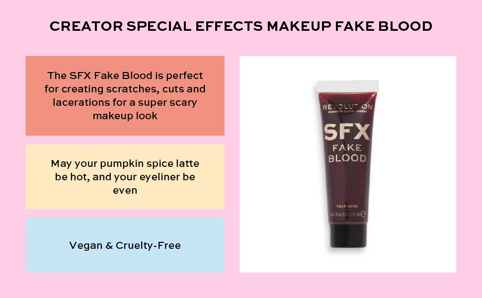 Makeup Revolution Creator SFX Special Effects Makeup Fake Blood 17ml - Creator Special Effects Makeup Fake Blood 01
