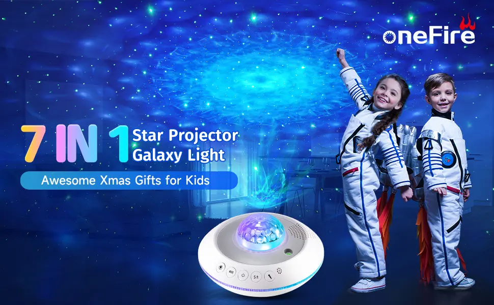 Galaxy Projector Light with Remote Timer Star Light Projector for Bedroom 21 Colour Changing Sensory Lights Night Light Projector with Bluetooth Speaker Star Projector Night Light for Kids Adult Fd - The Ideal Christmas Gift, Take the Brilliant Home Quickly~
