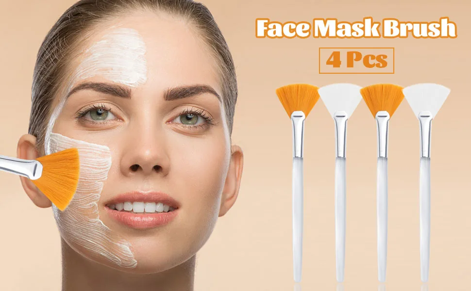 4 Pcs Face Mask Brush Face Mask Applicator Brush Soft Facial Fan Brush for Mud Mask Cream - product information 19