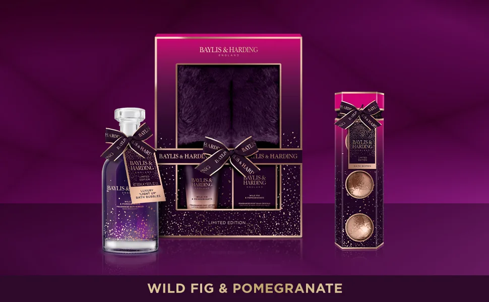 Baylis & Harding Wild Fig & Pomegranate Luxury Slipper Gift Set (Pack of 1) - Vegan Friendly - Range Image