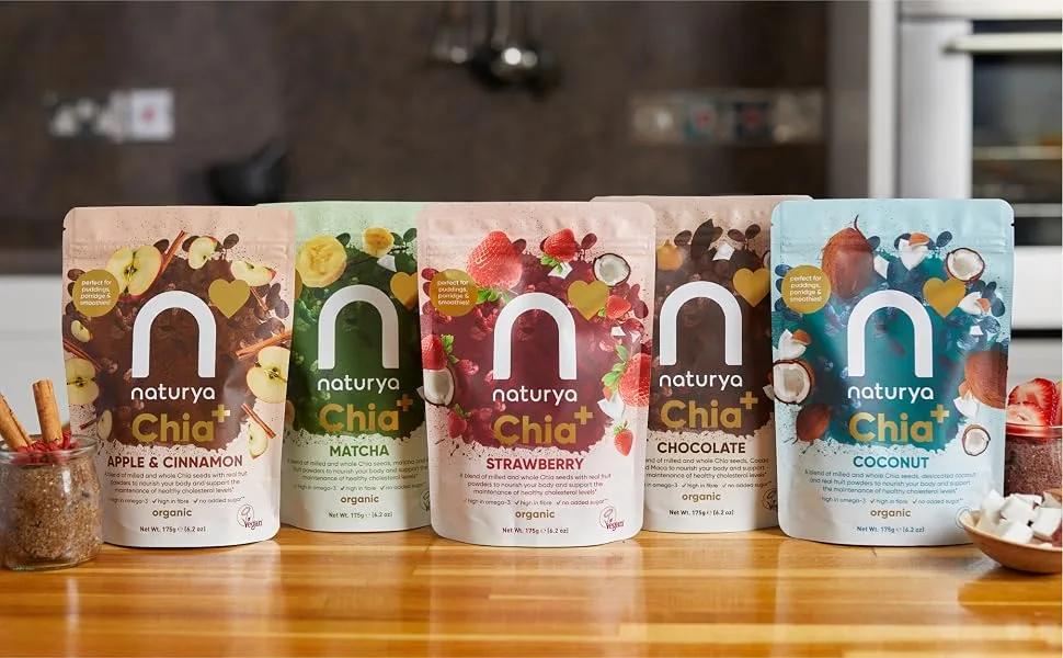 Naturya Chia+ Milled Chia Seed Blend (Strawberry) 350g - Naturya Chia+ Range