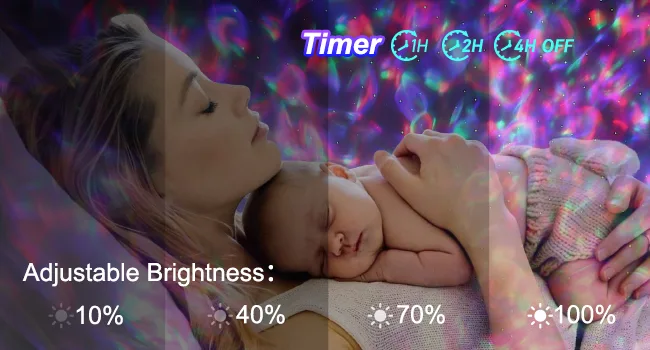 Galaxy Light Projector Star Projector with Remote Control 10 Change Colors Led Projector Light Built-in Bluetooth Music Speaker & Timer for Baby Ambiance Light Room Decor Festival Gift Black - star projector