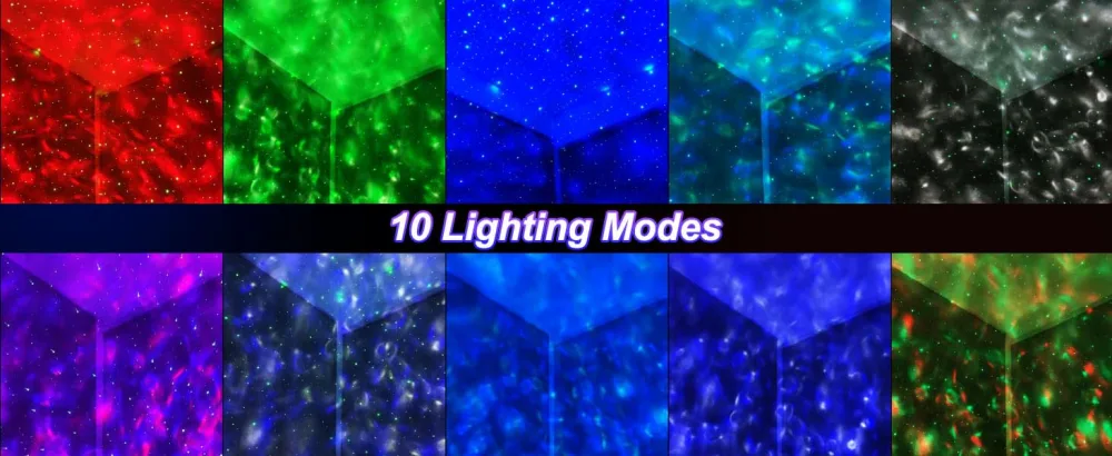 Galaxy Light Projector Star Projector with Remote Control 10 Change Colors Led Projector Light Built-in Bluetooth Music Speaker & Timer for Baby Ambiance Light Room Decor Festival Gift Black - star projector