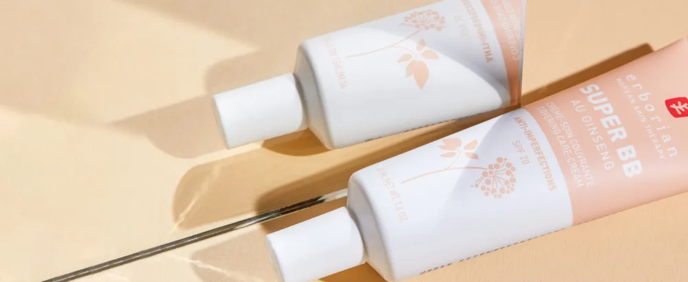 Erborian - Super BB Cream with Ginseng - High Coverage Tinted Face Care Anti-Imperfections - Corrector and Complexion Perfector - SPF 20 Sun Protection - Korean Cosmetics Clair 40 ml - super bb