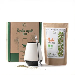 ORIGEENS ORGANIC YERBA MATE SET x4 | Organic Yerba Mate Tea 4x80gr | Mate Set Gift Idea - coffret calebasse