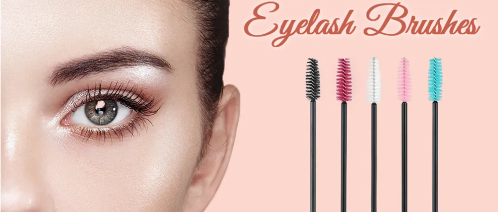 G2PLUS 100 PCS Eyelash Brushes Spoolies- Multi-Colored Eyebrow Spoolie Brushes - Disposable Mascara Wands - Eyelash Extension Brushes for Extensions 100 Multi-Colored - Great Disposable Eyelash Brushes