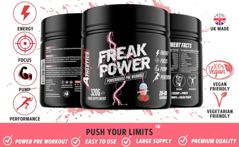 Freak Power Pre Workout 320g Pre Workout Powder (Tropical) - Pre Workout
