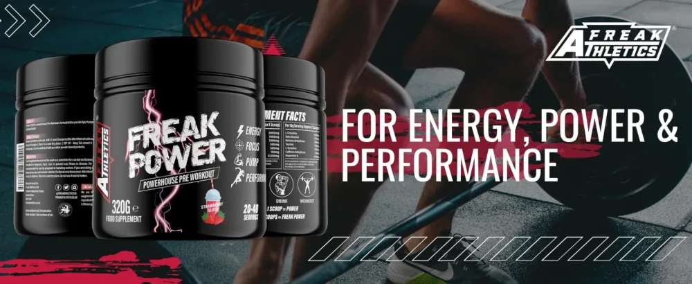Freak Power Pre Workout 320g Pre Workout Powder (Strawberry Slush) - pre workout