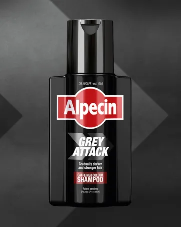 Alpecin Dandruff Killer Shampoo 3x 375ml | Effectively Removes and Prevents Dandruff | Hair Care for Men Made in Germany - Alpecin Grey Attack Gradually Darker and Stronger Hair Controlled & Natural Against Thinning Hair