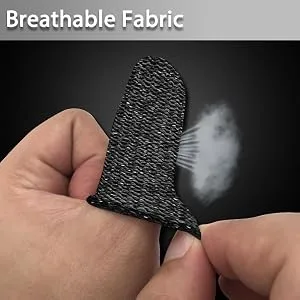 RIVIEVAL 12 Pieces Finger Cots Reusable Thumb Protector Non Slip Finger Protectors Breathable Finger Cots Cut Resistant Protection for Work Kitchen Garden Sculpture (Black)  - Finger Cots