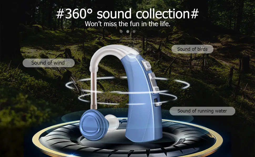 Britzgo Hearing Amplifier 1.5 Hours-Quick Charge with Fashion USB Dock Gem Blue (Single) Rechargable Voice Enhancer Gem blue-1 - product information 22