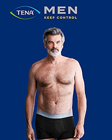 TENA Men - Washable Protective Pants - Soft Comfy and Secure Boxers for Drips and Dribbles - Invisible Protection Classic Cut - Light Absorption - Pack of 1 - Black - Size XL - product information 10