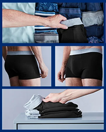TENA Men - Washable Protective Pants - Soft Comfy and Secure Boxers for Drips and Dribbles - Invisible Protection Classic Cut - Light Absorption - Pack of 1 - Black - Size XL - product information 12