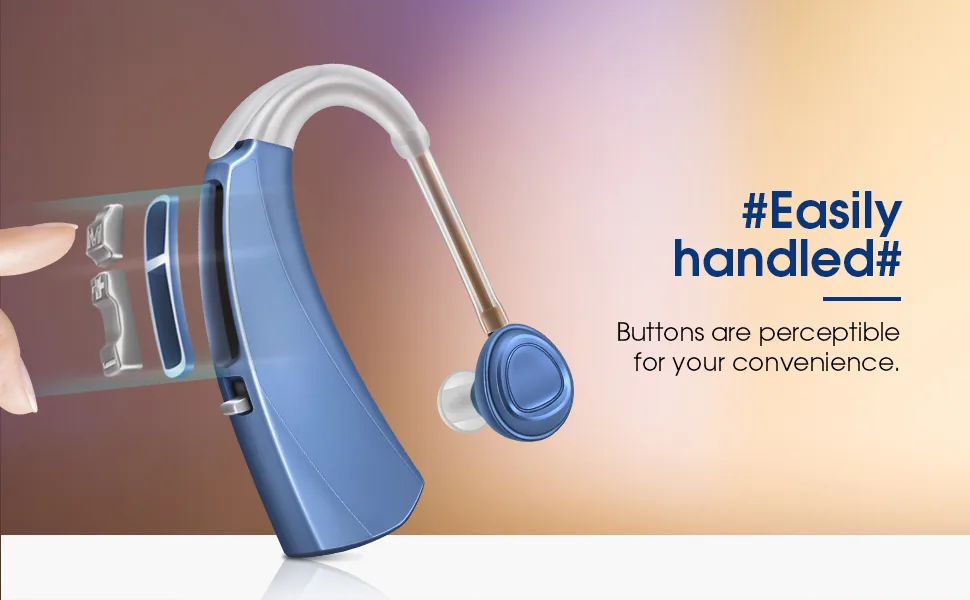 Britzgo Hearing Amplifier Behind The Ears Gem Blue with USB Dock (Pair) Sound Enhancer Rechargable Gem blue-2 - product information 22