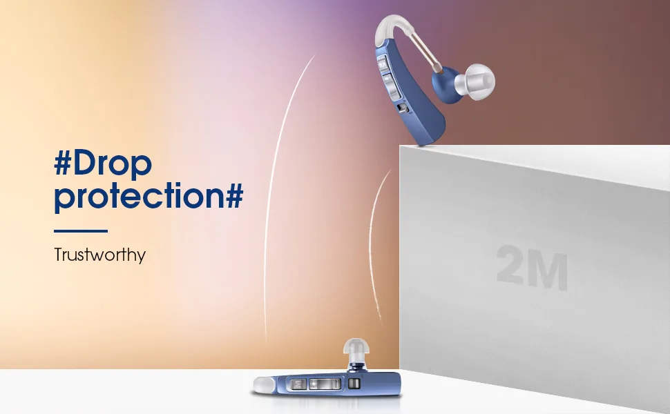 Britzgo Hearing Amplifier Behind The Ears Gem Blue with USB Dock (Pair) Sound Enhancer Rechargable Gem blue-2 - product information 24
