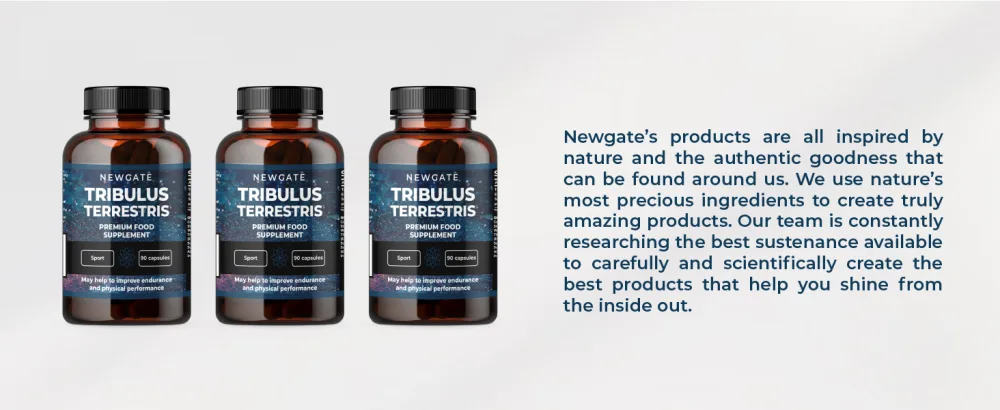 Tribulus Terrestris Extract 90 High Strength Capsules - Strong Booster Supplements - Made in The UK - Halal - Newgate Labs Tribulus Terrestris