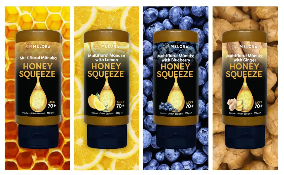 Melora 100% Pure & Certified M nuka Honey Squeeze Bottles (Original) - Honey Squeeze