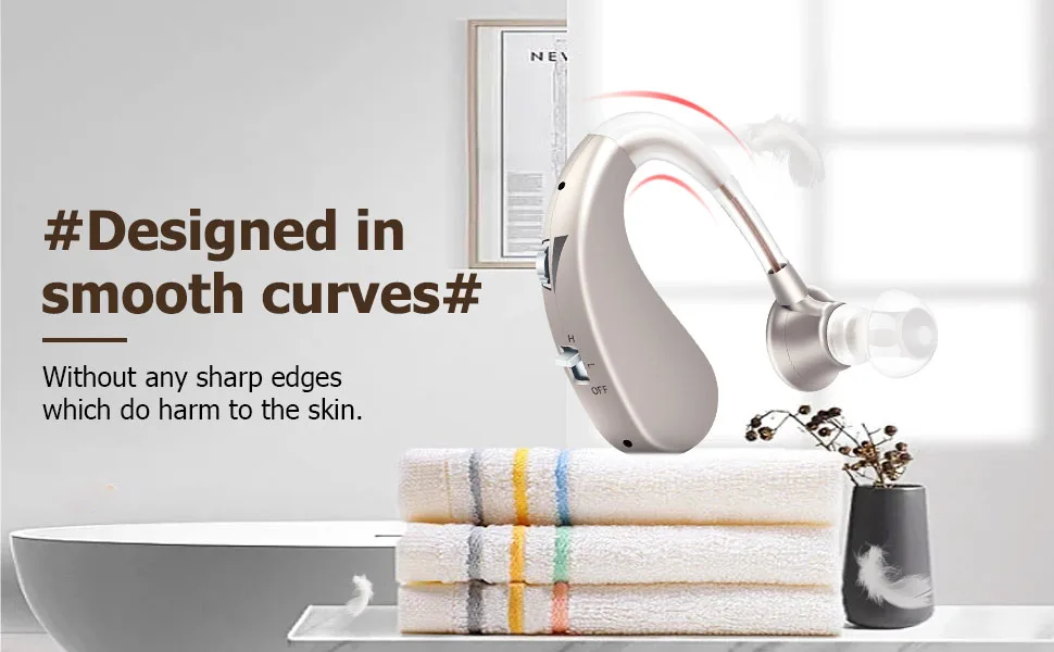 Britzgo Hearing Amplifier Smooth Curves Designed (Single) Voice Enhancer Rechargable Silver - product information 21