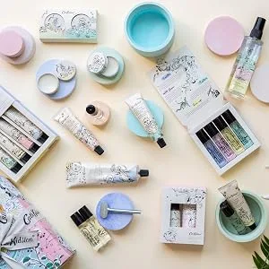 Cath Kidston Hand Cream Gift Set | Blended With Essential Oils & Shea Butter | Cruelty Free & Vegan Friendly | Travel Friendly Sizes | 4 x 30ml - Cath Kidston Power To The Peaceful