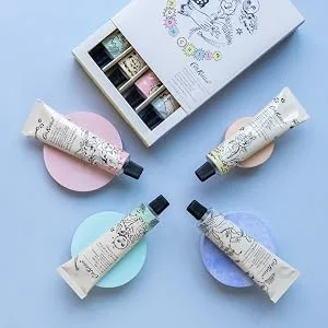Cath Kidston Hand Cream Gift Set | Blended With Essential Oils & Shea Butter | Cruelty Free & Vegan Friendly | Travel Friendly Sizes | 4 x 30ml - Cath Kidston Power To The Peaceful Hand Creams, 4 x 30ml