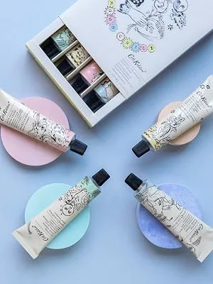 Cath Kidston Hand Cream Gift Set | Blended With Essential Oils & Shea Butter | Cruelty Free & Vegan Friendly | Travel Friendly Sizes | 4 x 30ml - Cath Kidston Power To The Peaceful Hand Creams, 4 x 30ml