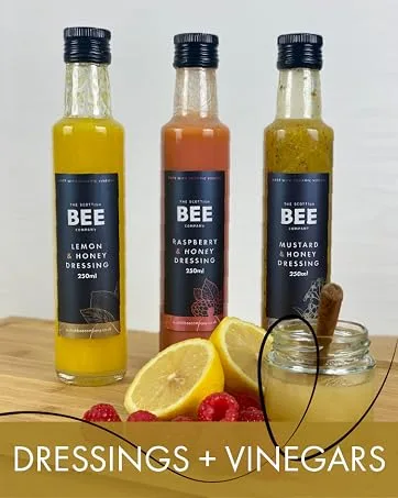 Raspberry & Honey Dressing from The Scottish Bee Company - Made Using Locally Sourced Blossom Honey and Fresh Wild Raspberries - BRAND STORY