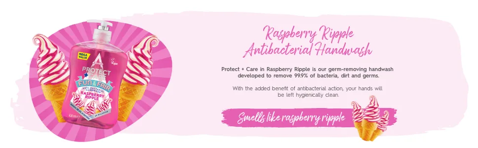Astonish Fun of the Fair Protect and Care Moisturising Hand Wash Soap Rasberry Ripple 600ml Raspberry Ripple - Raspberry Ripple Tile