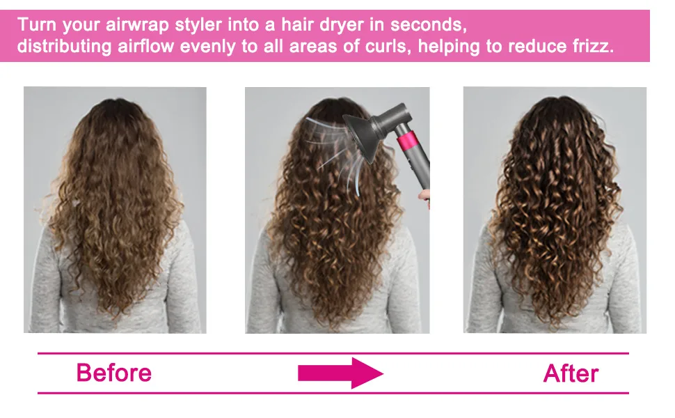 KiimSin Diffuser and Adaptor for Dyson Airwrap Styler HS01 HS03 HS05 for Dyson Diffuser Attachment Adapter Turn for Airwrap Styler Into A Hair Dryer Combination - diffuser
