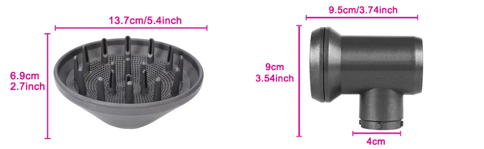 KiimSin Diffuser and Adaptor for Dyson Airwrap Styler HS01 HS03 HS05 for Dyson Diffuser Attachment Adapter Turn for Airwrap Styler Into A Hair Dryer Combination - diffuser