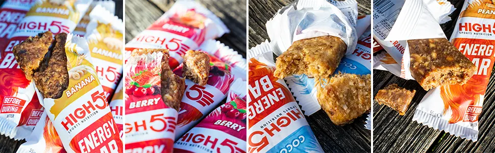 HIGH5 Energy Bar Real Fruits Soft Bar No Artificial Sweeteners Berry 12 x 55g - Energy Bar