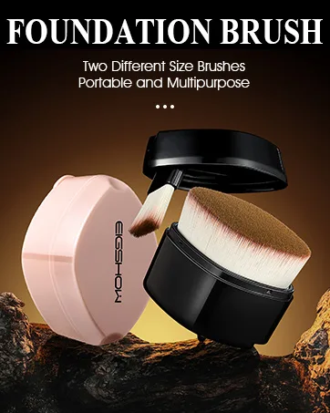 Foundation Brush EIGSHOW Retractable Kabuki Foundation Brush Flat Top Foundation Brush for Liquid Cream Flawless Powder Cosmetics(Black) F666(Black) - product information 2