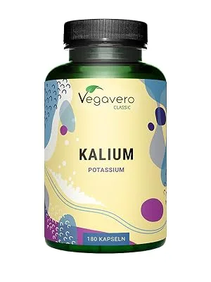 Potassium Citrate Capsules Vegavero | Optimally Dosed 500mg | NO Additives | Vegan Potassium Supplement | 180 Capsules - kalium