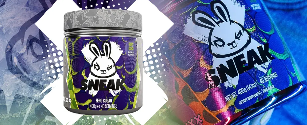 SNEAK | Grape Crush Edition | In-Game Focus Boost Energy Drink Zero Sugar Low-Calorie Vegan | 40 Servings Grape Crush 400.00 g (Pack of 1) - GC - Web - 01