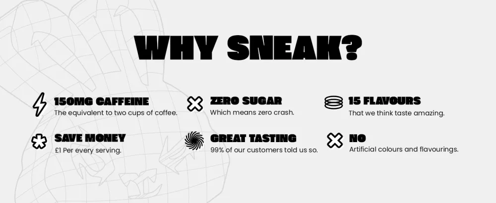 SNEAK | Grape Crush Edition | In-Game Focus Boost Energy Drink Zero Sugar Low-Calorie Vegan | 40 Servings Grape Crush 400.00 g (Pack of 1) - UK - Web