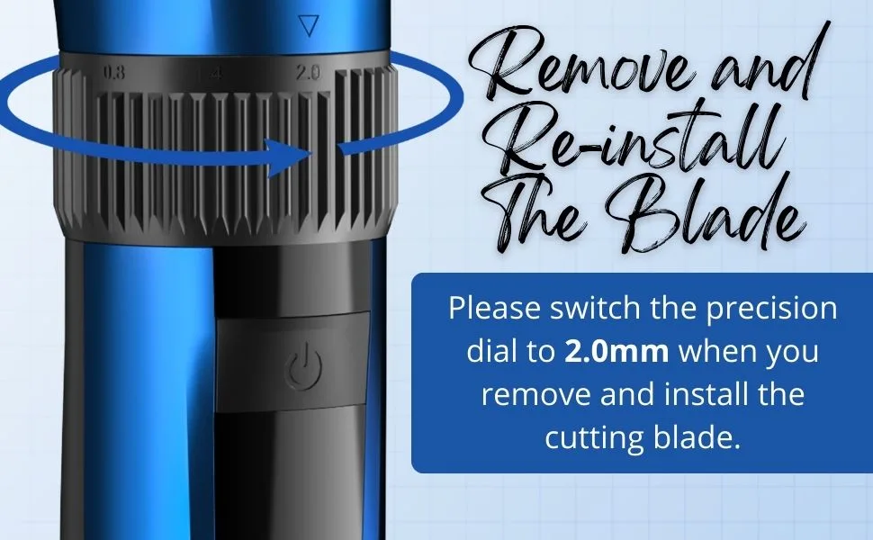 BarberBoss Cordless Self-Sharpening Beard & Hair Trimmer - Waterproof with Ceramic Blades LED Display Fast Charging and 8 Color Comb Attachments QR-2082 - 2082