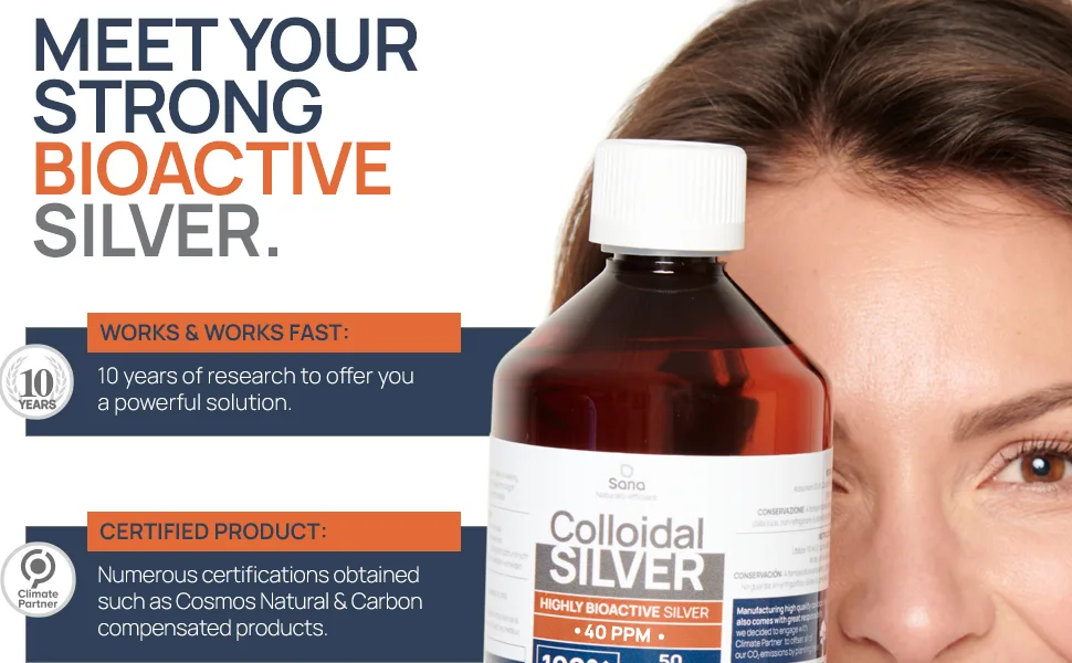 Colloidal Silver 40 PPM 500 ml - for Humans & Dogs - Highly Bio Active Hydrosol Silver Water for Best Results - Carbon Neutral 500 count (Pack of 1) - colloidal silver for dogs