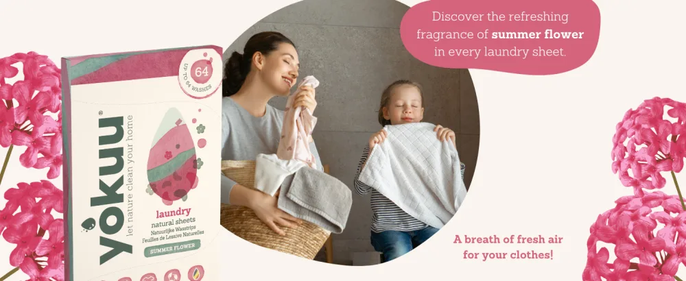 YOKUU Probiotic Laundry Sheets| 64 loads | Summer Flower Scented | Travel Washing Detergent| Eco Laundry Detergent Sheets - laundry sheets detergent washing sheets eco laundry detergent laundry strips