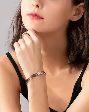 MagEnergy Copper Bracelets Link Adjustable Pure Copper with with 4 Element Magnets Doule Row 3000Gauss Magnets for Men (Copper 2) - product information 16