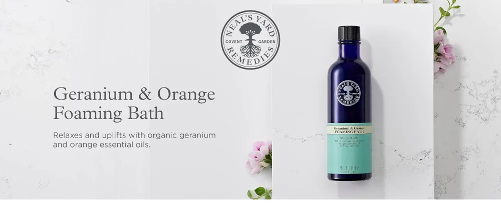 Neal's Yard Remedies Geranium and Orange Foaming Bath - Promote Calmness & Wellbeing - 300ml (worth 24) - product information 27