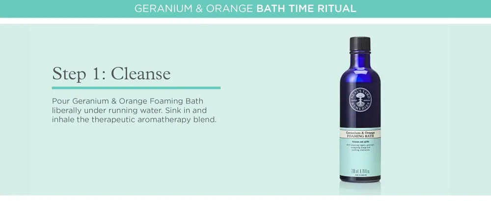 Neal's Yard Remedies Geranium and Orange Foaming Bath - Promote Calmness & Wellbeing - 300ml (worth 24) - product information 31