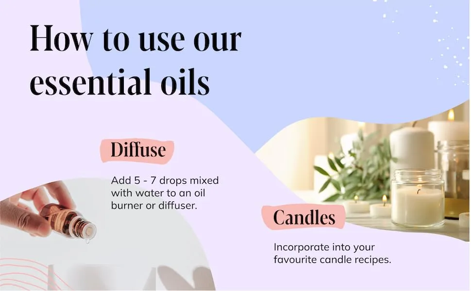 Nikura Sage Essential Oil - 30ml | 100% Pure Natural Oils | Perfect for Aromatherapy Diffusers Soap Making Candle Making | Antimicrobial Cleansing | Vegan & UK Made - How to use our essential oils diffuse and candles