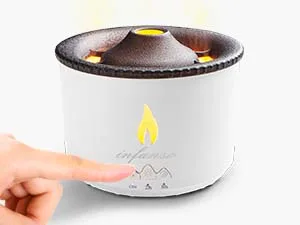 InFanso Essential Oil Diffuser Aromatherapy Diffusers Volcano Humidifier for Home Bedroom Spa Office Yoga 360ML Flame Diffuser with 2 Mode Timer Auto-Off Protection and Adjustable Fog Knob - diffuser