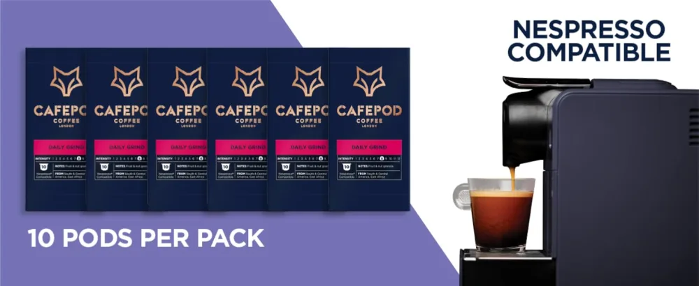 CafePod Coffee Pods Nespresso Compatible Daily Grind 60 Aluminium Capsules Daily Grind 60 count (Pack of 1) - product information 9