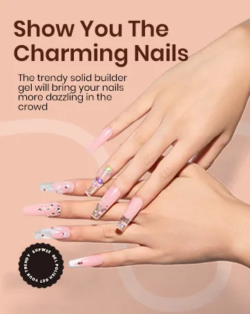 Supwee Solid Sculpture Builder Gel Pink Nail Extension Gel Multifunctional Non-Stick Hand Carving Patterns Decoration Nail Art Emboss Hard Gel DIY at Home 14g(0.49fl oz) - supwee