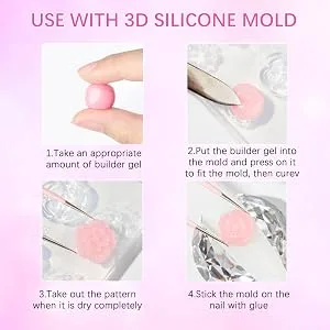 SUPWEE Solid Builder Gel Multifunctional White Non-Stick Hand Nail Extension Gel for Carving Patterns Decoration Nail Art DIY Nail Salon Lamp Cure Require 14g(0.49fl oz) - supwee