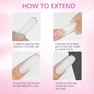 SUPWEE Solid Builder Gel Multifunctional White Non-Stick Hand Nail Extension Gel for Carving Patterns Decoration Nail Art DIY Nail Salon Lamp Cure Require 14g(0.49fl oz) - supwee