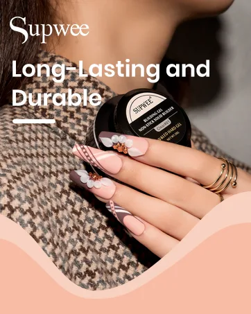 SUPWEE Solid Builder Gel Multifunctional White Non-Stick Hand Nail Extension Gel for Carving Patterns Decoration Nail Art DIY Nail Salon Lamp Cure Require 14g(0.49fl oz) - supwee