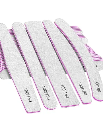 FANDAMEI Double Sided Nail Files 100/180 Grit Emery Boards Fingernail Files Nail Boards 15pcs Nail Styling Tools Nail Emery Block for Home and Salon Use Professional Nail Buffer Block Rectangular 7 1.06 inch-Rectangular 15.0 - 5 Different Sizes