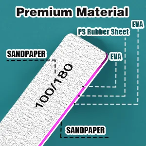 FANDAMEI Double Sided Nail Files 100/180 Grit Emery Boards Fingernail Files Nail Boards 15pcs Nail Styling Tools Nail Emery Block for Home and Salon Use Professional Nail Buffer Block Rectangular 7 1.06 inch-Rectangular 15.0 - Premium Material