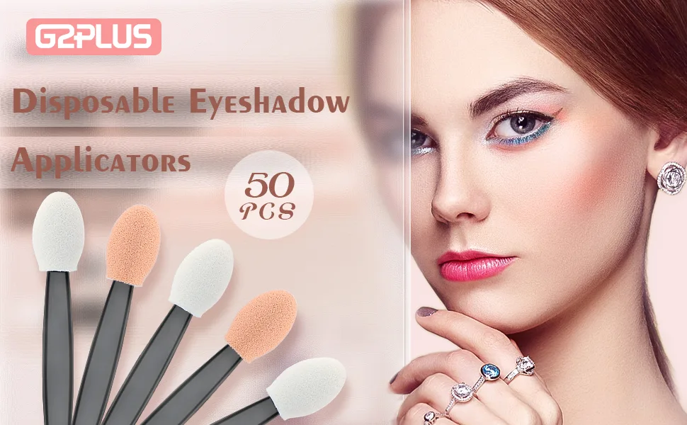 50PCS Sponge Eyeshadow Applicators - Disposable Eyeshadow Applicators - Beige Eye Shadows Sponge Brushes - Eye Makeup Applicators for Nails and Eyeshadow Makeup 50 PCS Beige - Disposable Eyeshadow Applicators